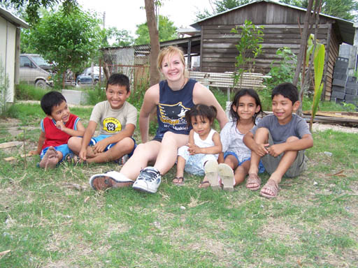 Brianna with Neighborhood Children