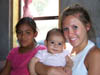 35 - Janelle with two friends at a painting project